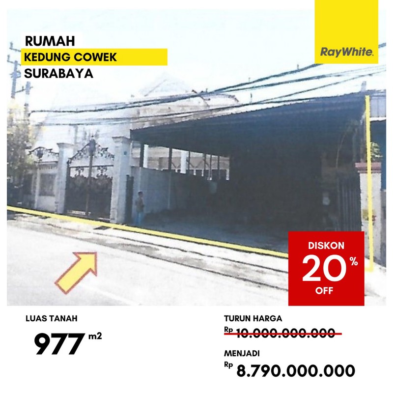 Dijual Rumah Lelang di Jl Kedung Cowek Surabaya Utara