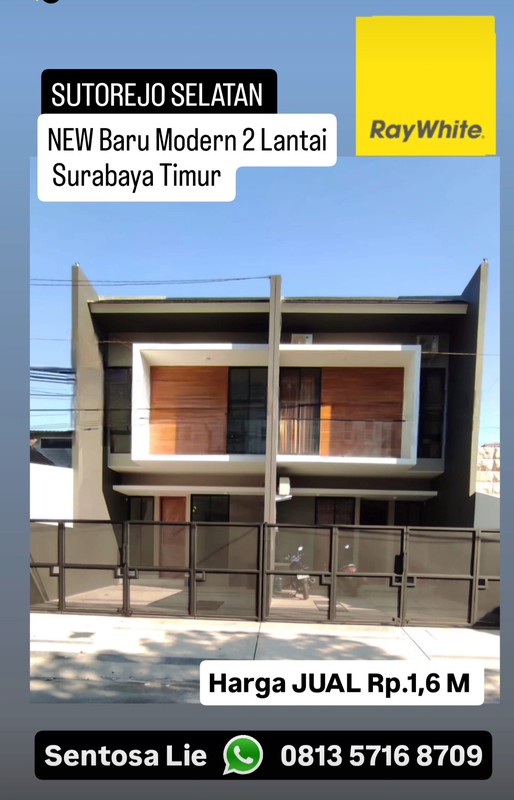1 Milyaran Dijual Rumah Sutorejo Selatan - New Baru Modern Surabaya Timur 