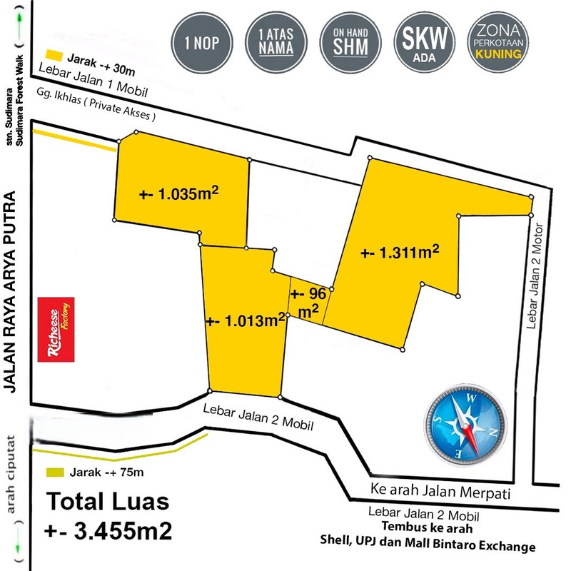 Kavling murah cocok untuk perumahan di Ciputat