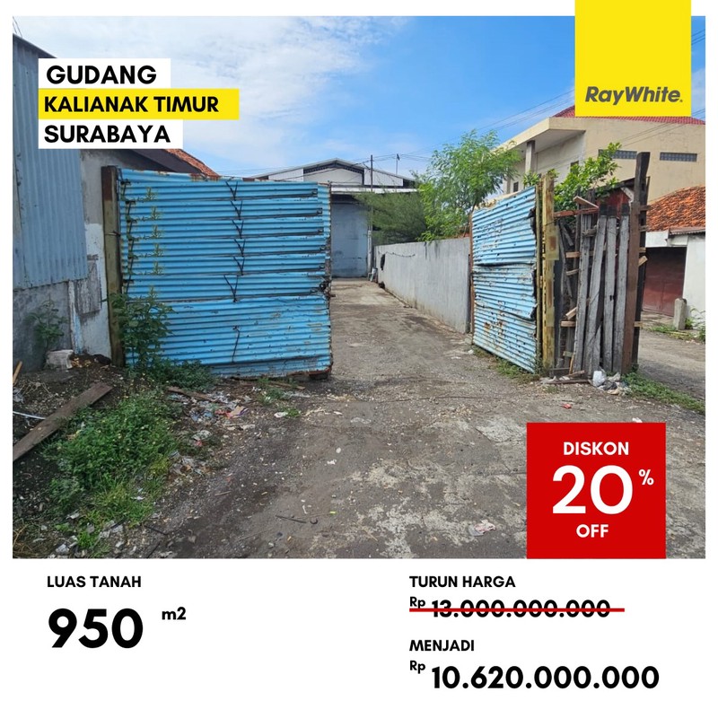 Dijual Gudang Lelang di Kalianak Timur Surabaya Barat
