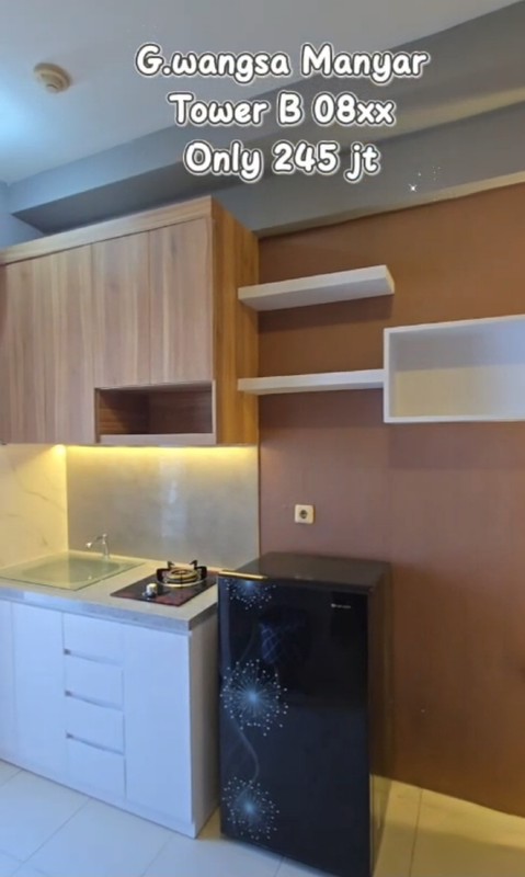 MURAH Dijual Apartemen Gunawangsa Manyar Tipe STUDIO ,Kondisi Baru Gress Full Furnished plus Elektronik lengkap - Tower B Lantai 8  - View Kota - Siap Huni dekat Galaxy Mall