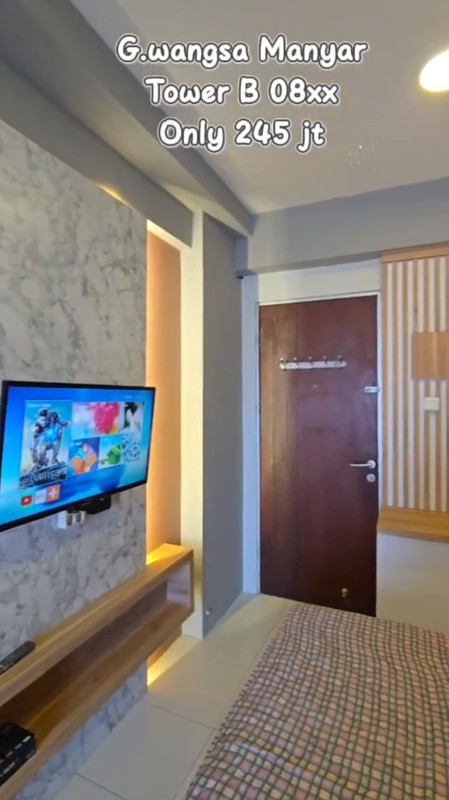 MURAH Dijual Apartemen Gunawangsa Manyar Tipe STUDIO ,Kondisi Baru Gress Full Furnished plus Elektronik lengkap - Tower B Lantai 8  - View Kota - Siap Huni dekat Galaxy Mall