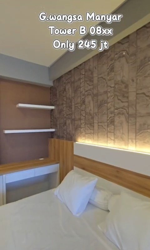 MURAH Dijual Apartemen Gunawangsa Manyar Tipe STUDIO ,Kondisi Baru Gress Full Furnished plus Elektronik lengkap - Tower B Lantai 8  - View Kota - Siap Huni dekat Galaxy Mall