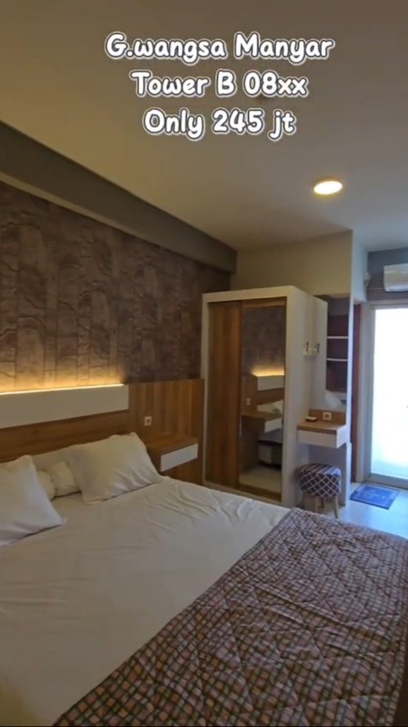 MURAH Dijual Apartemen Gunawangsa Manyar Tipe STUDIO ,Kondisi Baru Gress Full Furnished plus Elektronik lengkap - Tower B Lantai 8  - View Kota - Siap Huni dekat Galaxy Mall