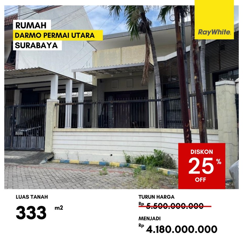 Dijual Rumah di Darmo Permai Utara Surabaya Barat