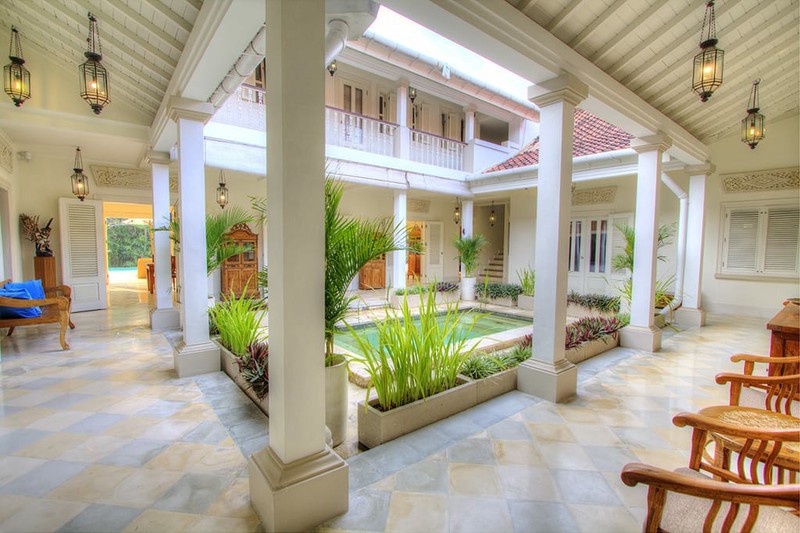 Luxury 4-Bedroom Colonial Estate with River & Panoramic Green Views - near Tanah Lot, Tabanan