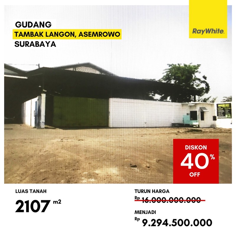 Dijual Gudang Strategis di Tambak Langon Asemrowo Surabaya