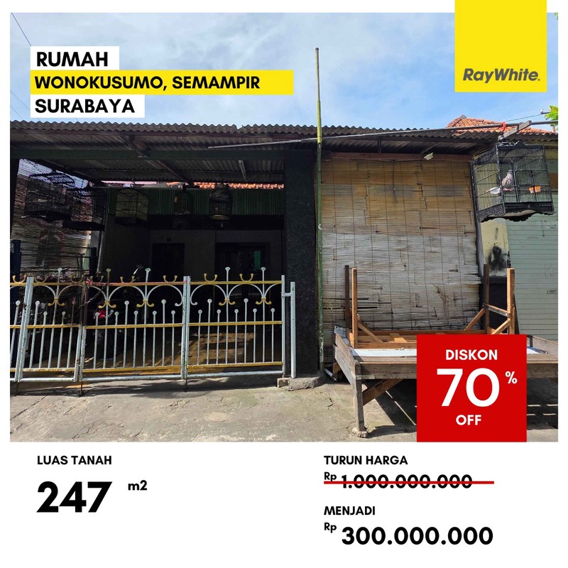 Dijual Rumah Murah di Jl Wonokusumo Semampir Surabaya
