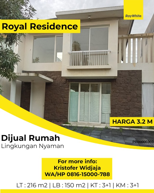 Rumah Dijual di Royal Residence Surabaya Barat Dekat Pakuwon Mall