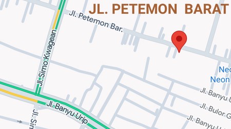 Dijual 600 m2 Hitung Tanah Jalan Petemon Barat Dekat Banyuurip, Arjuno, Kupang Krajan - Surat SHM,