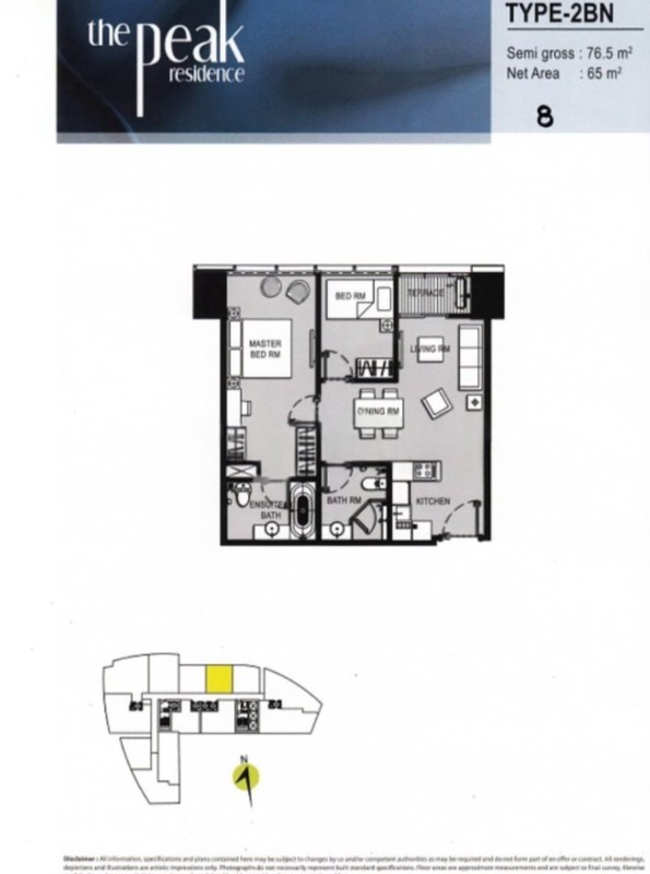 Dijual Apartemen Siap Huni The Peak diatas TP