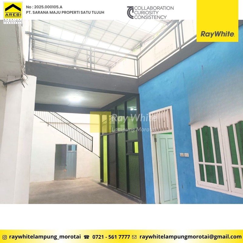 Disewakan Ruko / Gudang 5 Pintu berlokasi di dekat pasar JL. Untung Suropati, Kota Bandar Lampung