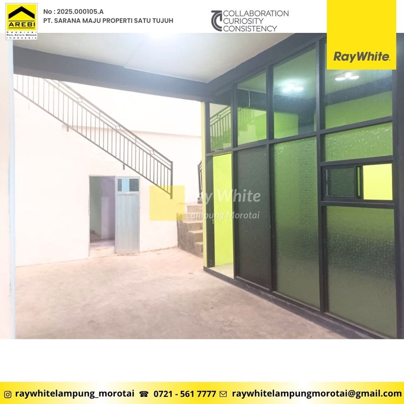 Disewakan Ruko / Gudang 5 Pintu berlokasi di dekat pasar JL. Untung Suropati, Kota Bandar Lampung