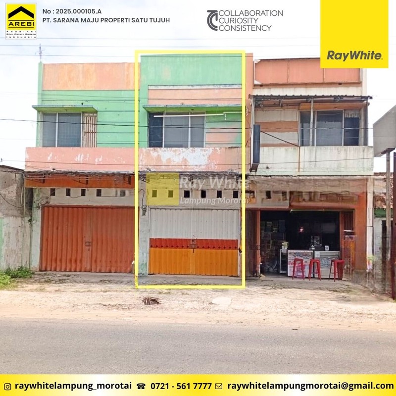 Disewakan Ruko 2 Lantai berlokasi di JL. Pulau Damar, Way Dadi, Kota Bandar Lampung