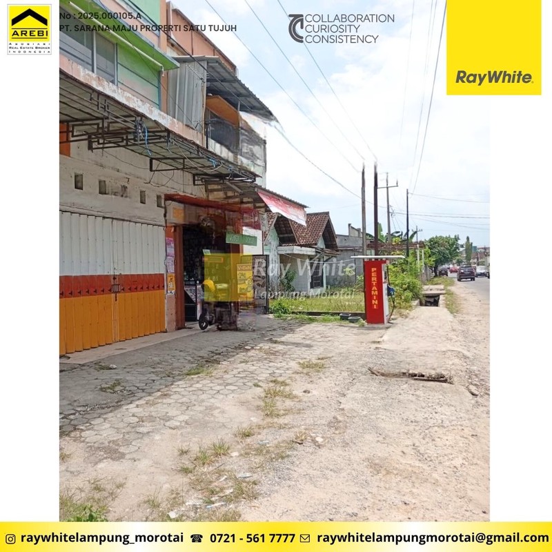 Disewakan Ruko 2 Lantai berlokasi di JL. Pulau Damar, Way Dadi, Kota Bandar Lampung