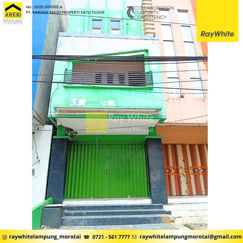 Disewakan Ruko 2,5 Lantai Murah - berlokasi di JL. P. Antasari, Kota Bandar Lampung