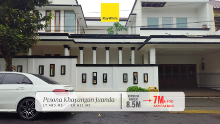  Dijual Rumah Mewah Furnished & Siap Huni Dibawah Harga Pasar Eksklusif di Pesona Khayangan Margonda