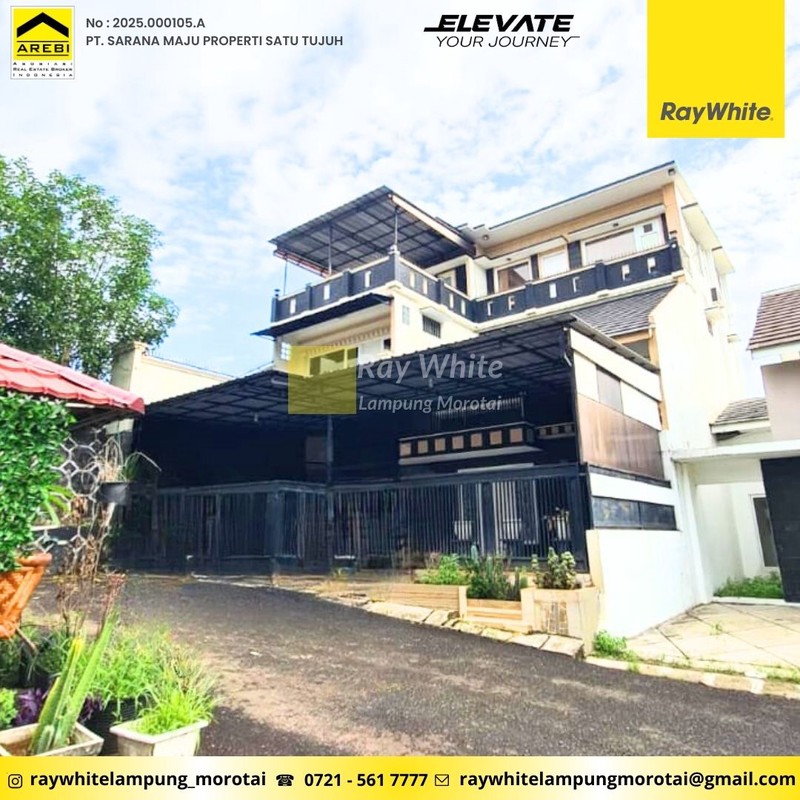 Dijual Rumah Mewah View Laut 3 Lantai Lokasi di Perum. Bukit Alam Surya, Kedamaian, Bandar Lampung
