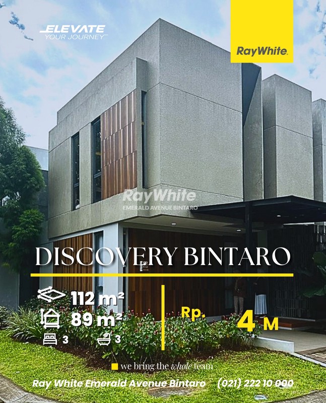 Unit Langka!! Rumah Fully Furnished Hook di Discovery Altezza Bintaro Jaya