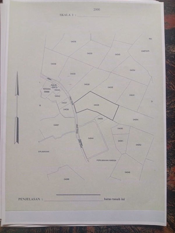 Dijual Tanah Strategis Pinggir Jalan Lintas Kota - Luas 7.513 m²