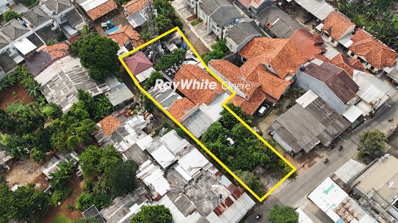 Dijual Tanah Strategis Luas 939 M2 Bonus 3 Bangunan Dekat Stasiun Lrt Harjamukti Depok