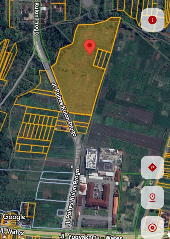 Lahan Super Luas 2,1 Hektar di Pinggir Jalan Nasional Investasi Strategis Dekat Polres & Pusat Kota Wates, Kedungsari, Pengasih, Kulon Progo