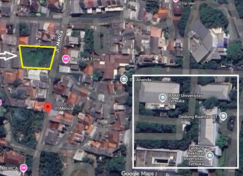 Dijual Murah Tanah Strategis, di Samping Kampus Universitas Terbuka, Cireundeu,  Pondok Cabe.