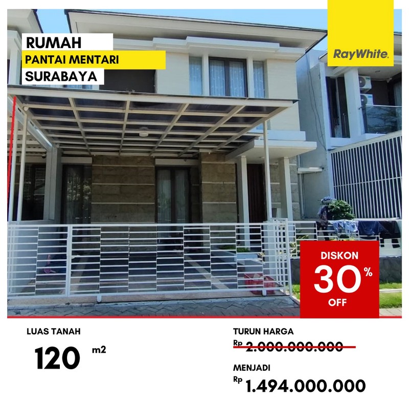 Dijual Rumah Lelang di Pantai Mentari Surabaya