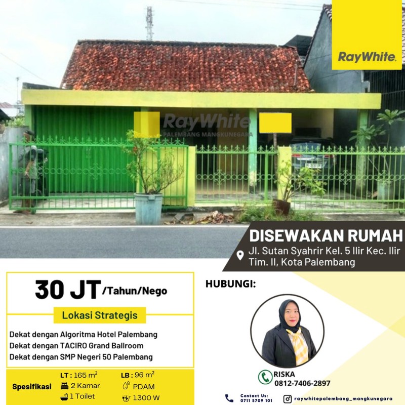 DISEWAKAN RUMAH MURAH SIAP HUNI BERLOKASI STRATEGIS