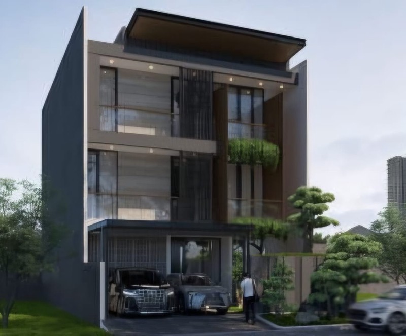 Jual Rumah Modern Tropical Design South Emerald Mansion Citraland Surabaya Barat