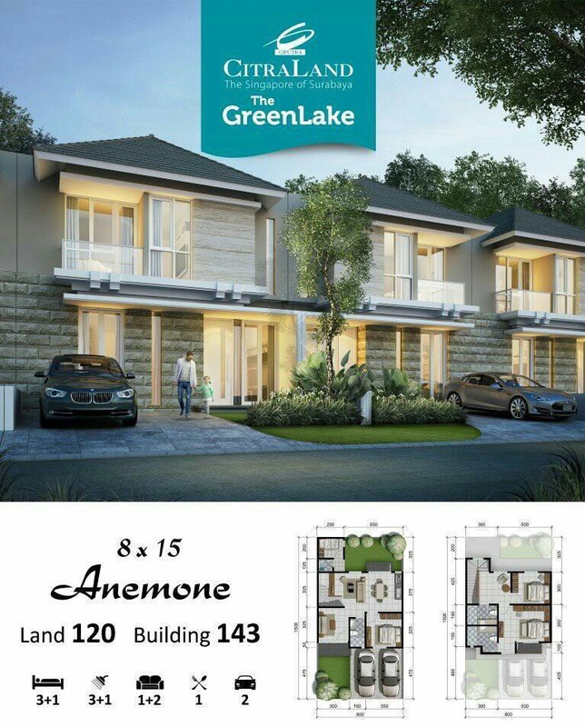 Jual Rumah Greenlake Citraland Lakarsantri Surabaya Barat