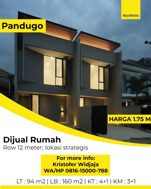 Dijual Rumah Pandugo Timur Surabaya Modern Minimalis Premium