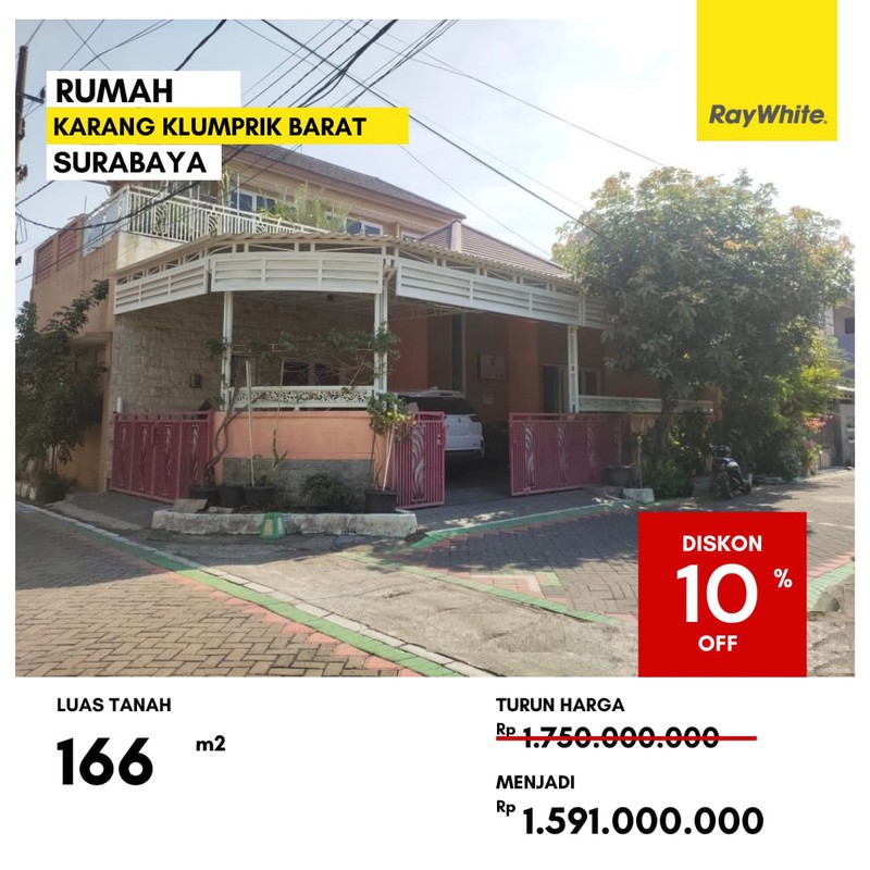Dijual Rumah Lelang di Karang Klumprik Barat Surabaya