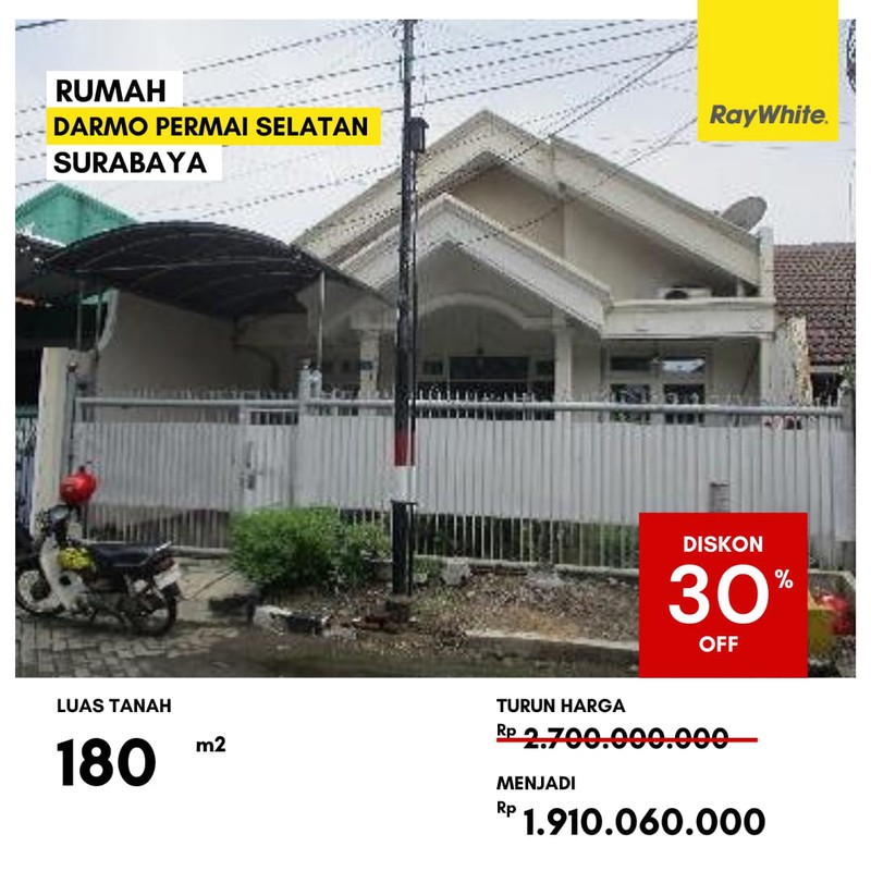 Dijual Rumah Lelang di Darmo Permai Selatan Surabaya