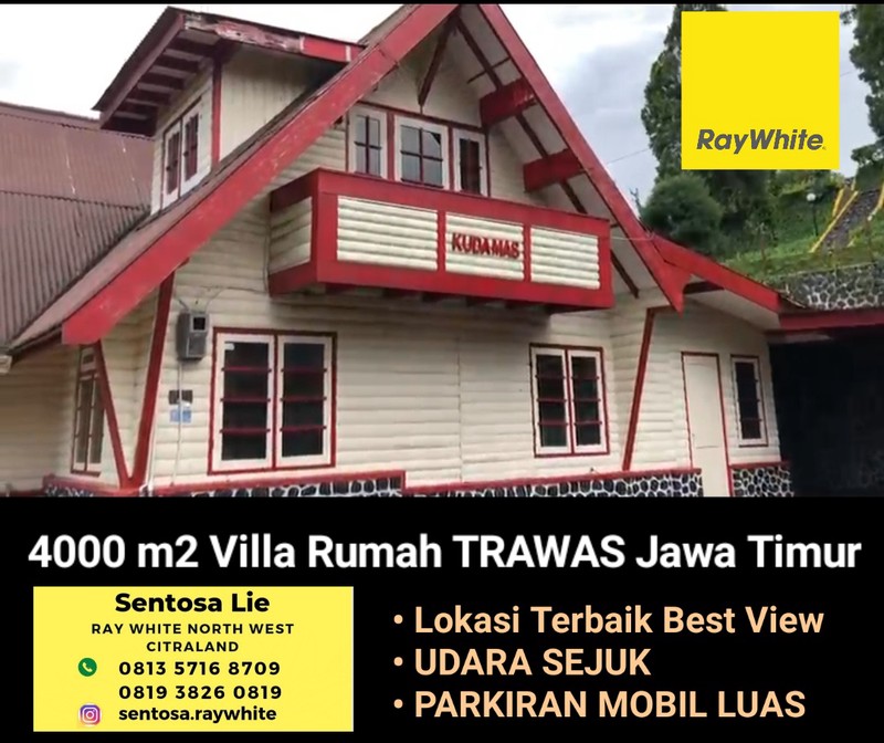 Dijual 4000 m2 Villa Trawas Mojokerto Jawa Timur Lokasi Bagus Best View