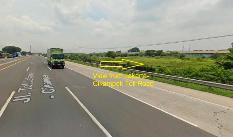 Ex Pabrik & Gudang Harga di bawah Rp 1 Juta/m2, Jl Raya Curug-Kosambi, Klari, Karawang