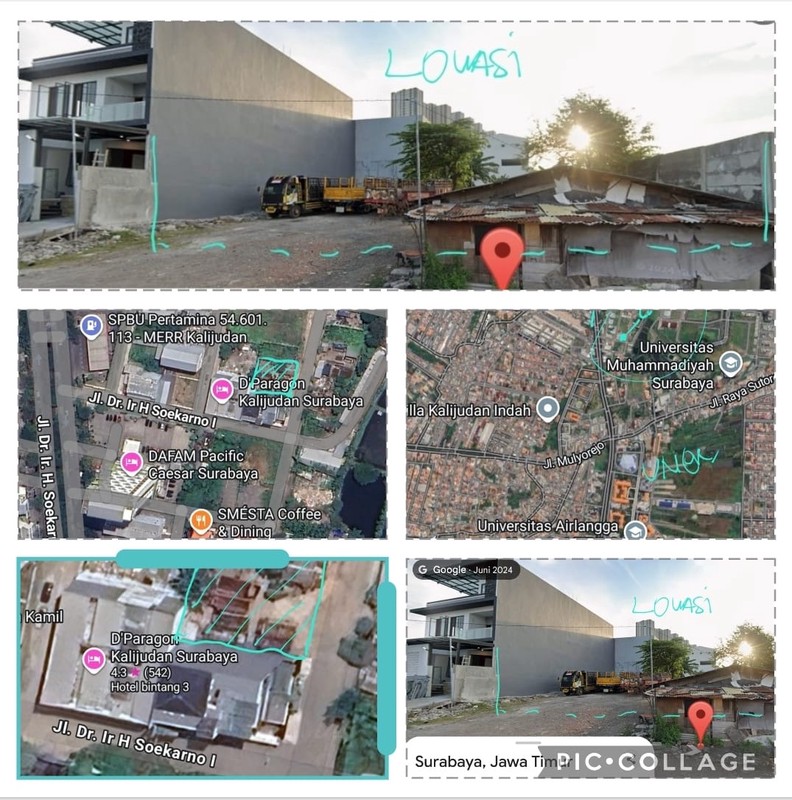 Dijual Tanah Komersil Cocok Untuk Gudang Usaha Kantor Dekat Raya Merr