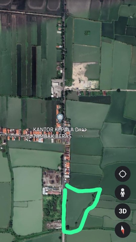 Dijual 2,1 Hektar Tanah Industri Raya Tambak Beras - Cerme - Gresik Jawa Timur - Strategis Hadap Nol Jalan Raya - SHM -Area Industri dan Pergudangan