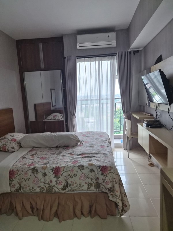 ROOM TYPE STUDIO FULLY FURNISHED DI SERPONG GREENVIEW APARTMENT DIJUAL CEPAT, GUDANG LENGKONG TIMUR, BSD CITY, TANGERANG SELATAN
