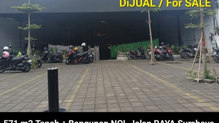 MURAH Rp.8 jt-an/m2 Dijual Tanah Bangunan Raya Banyu Urip Surabaya Pusat - Hadap NOL Jalan Raya - Parkiran Mobil Luas - Cocok buat Segala Usaha
