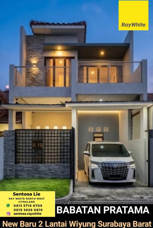 1 Milyar-an Dijual Rumah Baru Babatan Pratama Wiyung Surabaya Barat  - New Baru Minimalis Modern 2 Lantai dekat Taman Pondok Indah, Royal Residence , Babatan Mukti, Pakuwon Mall  