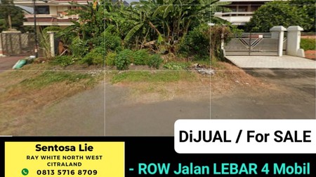 Dijual 560 m2 Tanah Kavling Puncak Permai Utara - Sukomanunggal Surabaya Barat Spesial ROW Jalan LEBAR 4 Mobil LUAS - Strategis dekat Darmo Permai - Raya Darmo Harapan - Pakuwon Mall , Pasar Modern Pu