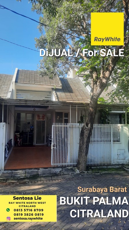 1 Milyaran Dijual Rumah Citraland Bukit Palma Surabaya Barat Dekat Sekolah Citra Berkat, Ciputra Kasih, Supreindo