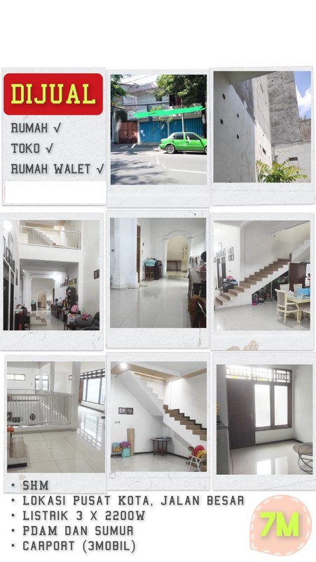 1855. Dijual Rumah Usaha dan Rumah Wallet Jl Diponegoro Bojonegoro 