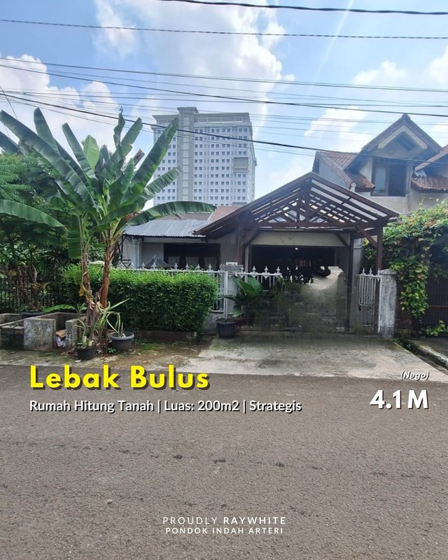 Rumah Hitung Tanah Lebak Bulus Jakarta Selatan Premium Dekat MRT 