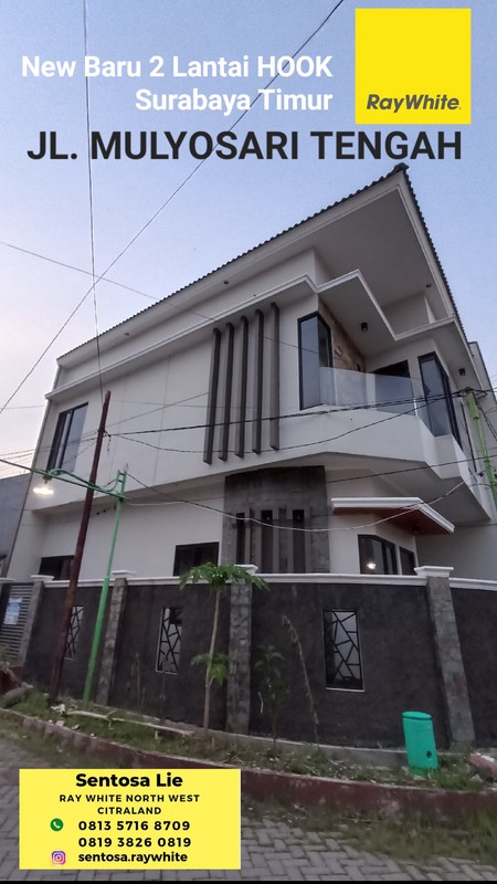 Dijual Rumah Mulyosari Tengah  - HOOK Baru Modern 2 Lantai Surabaya Timur dekat Kampus ITS, Pakuwon City , Galaxy Mall