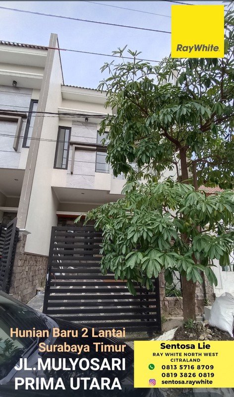1 M-an Dijual Rumah Mulyosari Prima Utara  - NEW Baru Modern 2 Lantai Surabaya Timur dekat ITS, Pakuwon City , Galaxy Mall