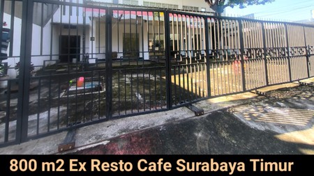 Disewakan 800 m2 Ex Resto / Cafe Jalan Raya Jemursari Surabaya Timur -Parkiran Mobil Luas Komersial Area Cocok Buat Segala Usaha Dekat Raya Prapen, Margorejo Indah, Ubaya Tenggilis Mejoyo