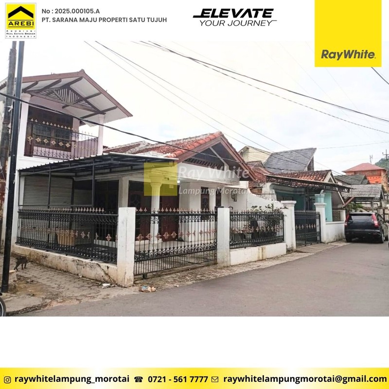 Disewakan Rumah 2 Lantai - berlokasi di JL. Tamin, Sukajawa, Tanjung Karang Barat, Bandar Lampung