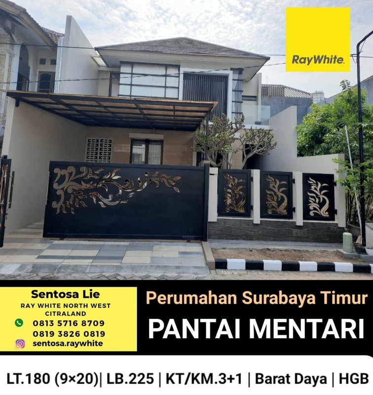 Dijual Rumah Pantai Mentari- Kenjeran Surabaya Timur Dekat Pakuwon City Mall, Raya Mulyosari, Galaxy Mal, Kampus Its